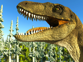 Fototapeta premium Velociraptor the dinosaur 3d rendering