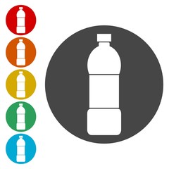 Bottle icons set - Vector Illustration 