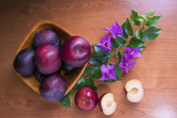beautiful big plums