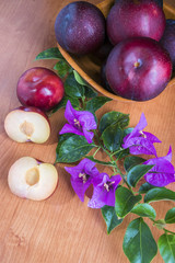 beautiful big plums