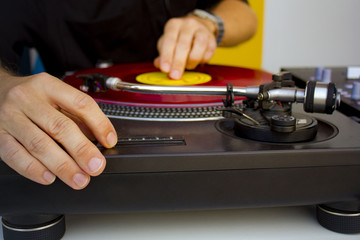 DJ's spinning records