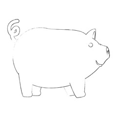 farm pig isolated icon vector illustration design