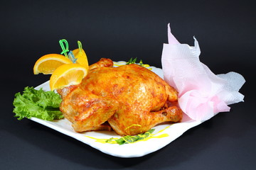 Appetizing dish of chicken.