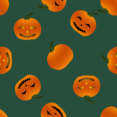 Halloween Background - Pumpkin Lantern. Vector Illustration