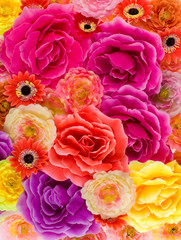 Fototapeta na wymiar Beautiful flowers background for wedding scene