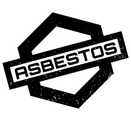 Obraz premium Asbestos rubber stamp. Grunge design with dust scratches. Effects can be easily removed for a clean, crisp look. Color is easily changed.