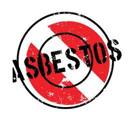 Asbestos rubber stamp. Grunge design with dust scratches. Effects can be easily removed for a clean, crisp look. Color is easily changed.