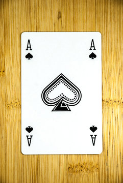Playing cards:  Ace of Spades