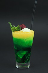Colorful fruit cocktail.