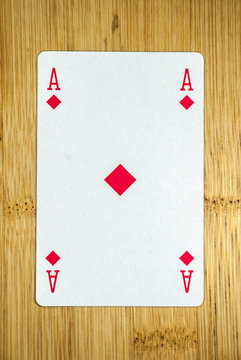 Playing cards:  Ace of Diamonds