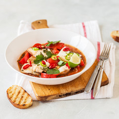 Tomato and Coconut Milk Fish Stew