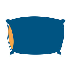bed pillow color section silhouette on white background