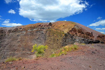 Vesuvius volcano crater next to Naples. Campania region, Italy