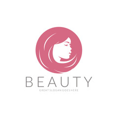 Beauty logo. An elegant logo for beauty, fashion and hairstyle related business. Easy to change color, size and text. 