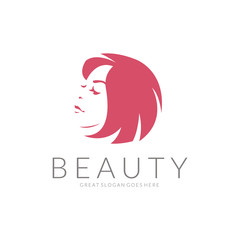 Beauty logo. An elegant logo for beauty, fashion and hairstyle related business. Easy to change color, size and text. 