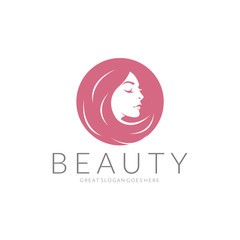 Beauty logo. An elegant logo for beauty, fashion and hairstyle related business. Easy to change color, size and text. 