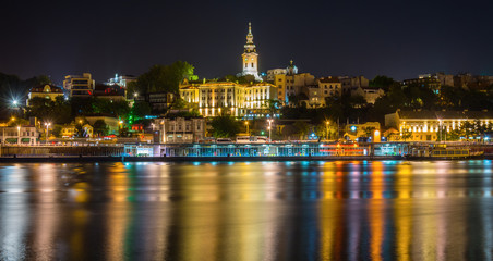 Fototapeta na wymiar Belgrade by night