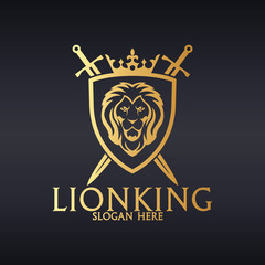 Lion King Logo. Easy to change color, size and text.