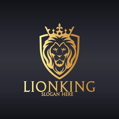 Lion King Logo. Easy to change color, size and text.