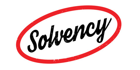 Solvency rubber stamp. Grunge design with dust scratches. Effects can be easily removed for a clean, crisp look. Color is easily changed.