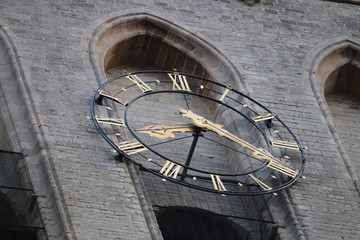 Clock on church in Brielle (NL)