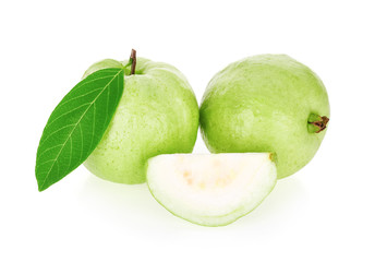 Guava fruit isolated on the white background