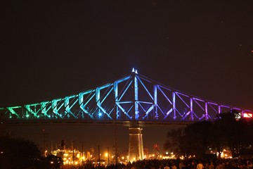 Pont Jacques Cartier la nuit