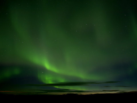 Northern lights in Reykjahlid, northern Iceland