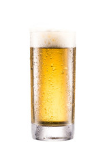 glass of beer with froth
