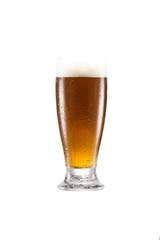 glass of beer with froth