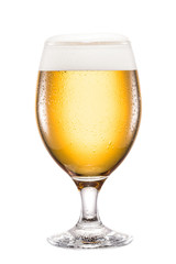 glass of beer with froth