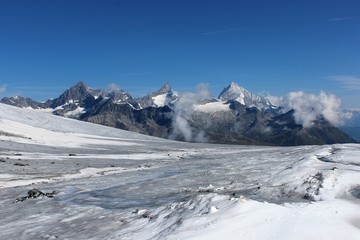 Fototapeta premium Zermatt, lodowiec Teodulo