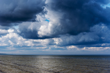 Stormy clouds above Baltic sea.