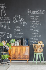 Kitchen interior with coffee maker