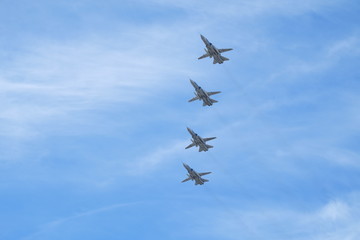 Fototapeta na wymiar Fighters on Russian Airshow