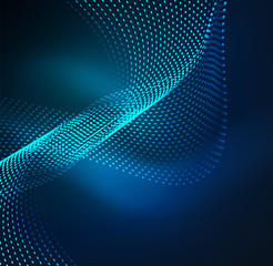 Obraz premium Vector wave particles background