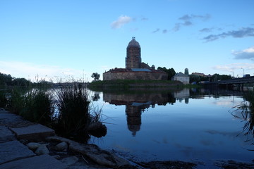 Wyborg castle at sunset
