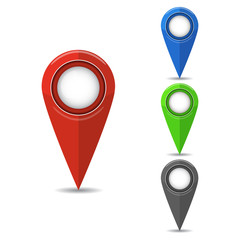 Map pointer flat icon. GPS location symbol. Vector illustration. Flat design