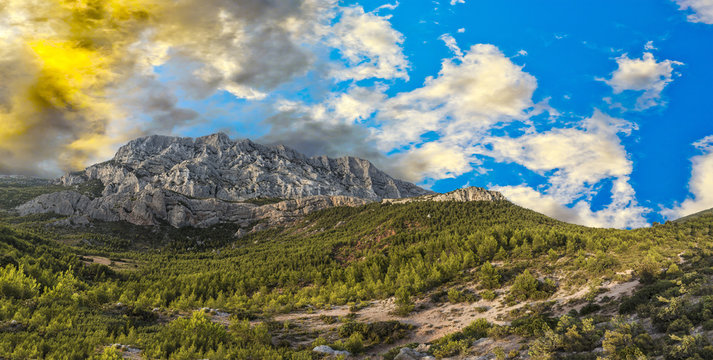 mount sainte-victoire in the provence, the Cezanne mountain