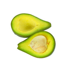 Avocado isolated on  white background.