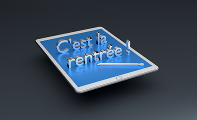 Tablette rentrée scolaire 3D - Technologie