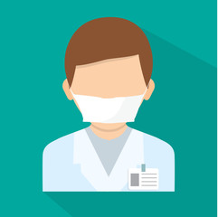 Doctor icon isolated on background. Medical Healthcare concept. Vector illustration