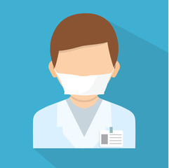Doctor icon isolated on background. Medical Healthcare concept. Vector illustration