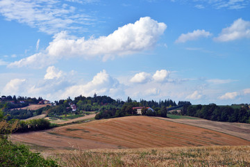 panorama del Monferrato, Piemonte, Italia