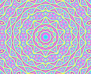 Background with bright colorful concentric pattern