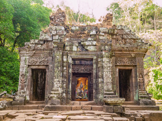 Fototapeta premium Vat Phou, a ruined Khmer Hindu temple complex in southern Laos