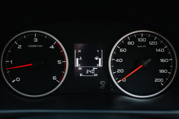 Fototapeta premium Dashboard and display of eco car