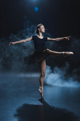 Fototapeta na wymiar ballerina in black tutu