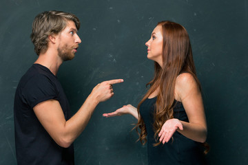 Young couple smiling