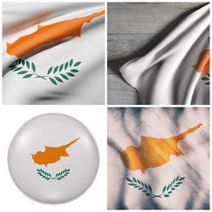 Cyprus flag waving
